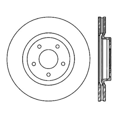 Centric StopTech Cryostop Premium High Carbon Rotor; Front, StopTech 125.20015CRY